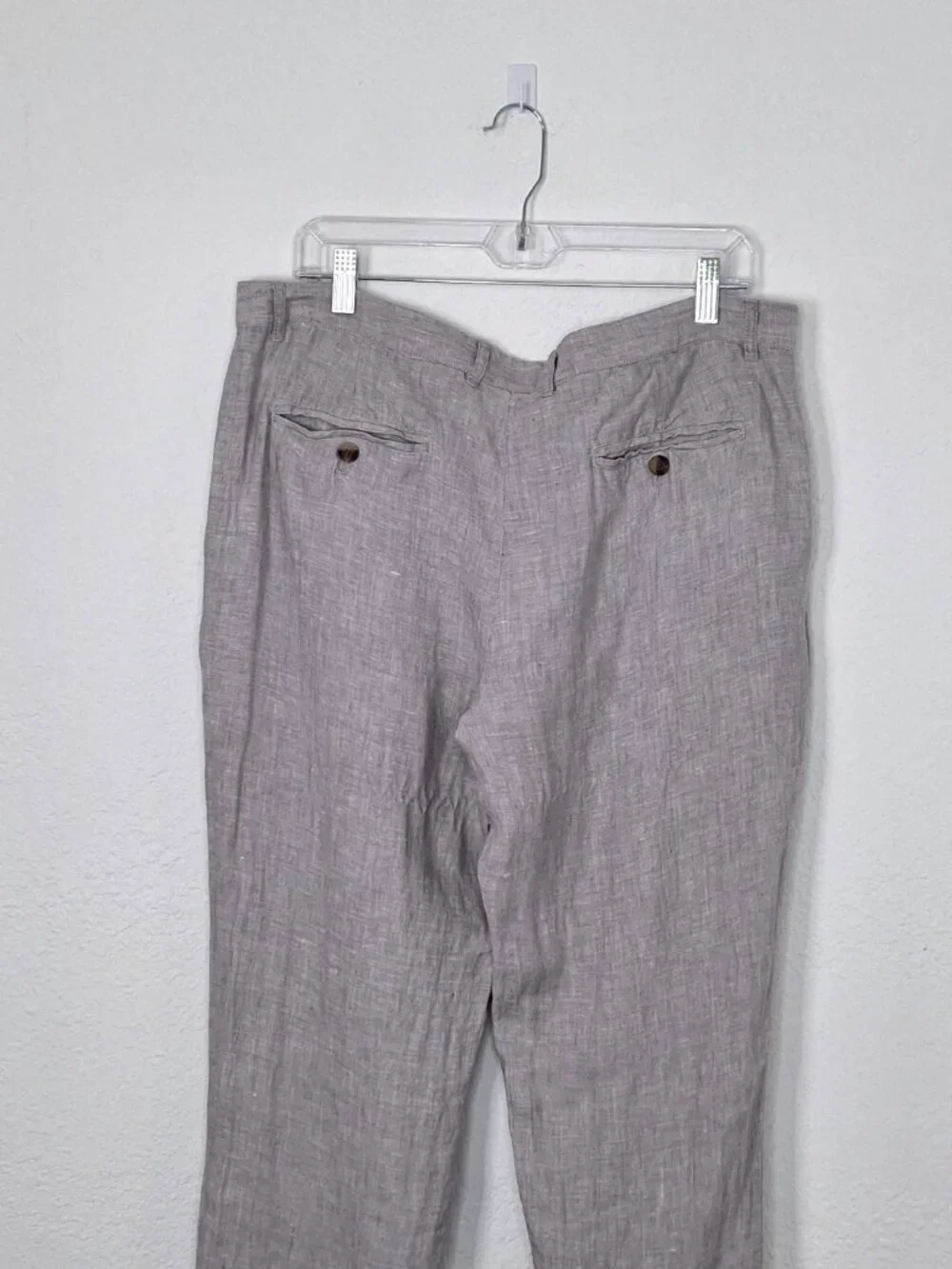 Linen Club Room Luxury Mens 100% Linen Pants Sz 36 X 32 Tapered Preppy Granola